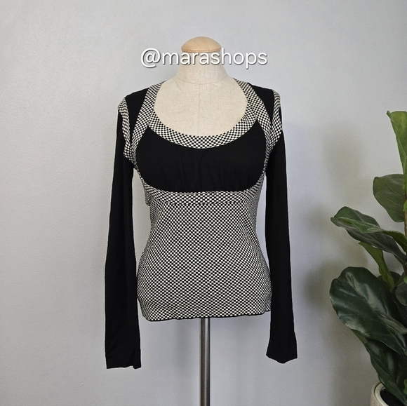 Alexander McQueen 2003 Scanners Collection Black and White Checked Sweater - Picture 1 of 8